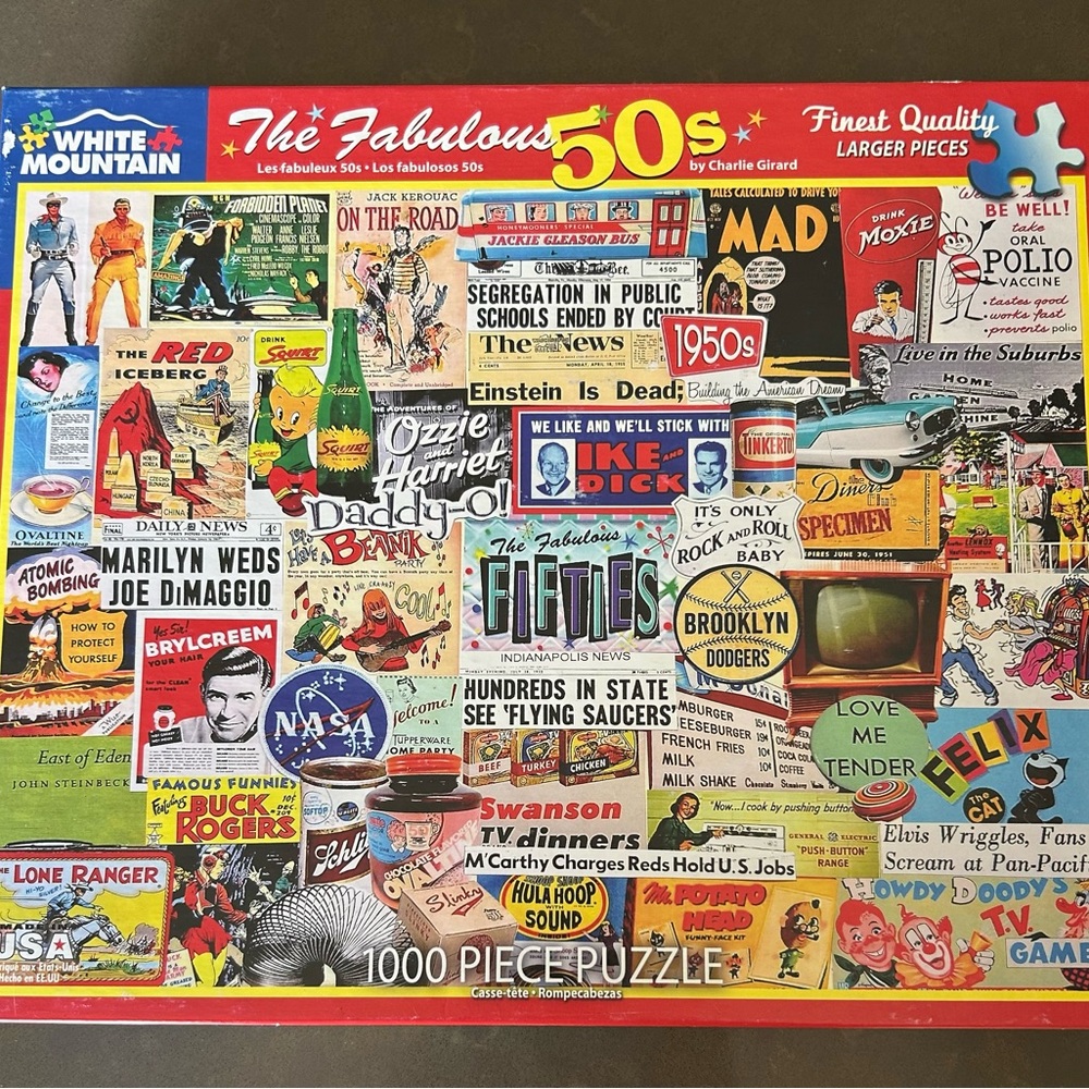 White Mountain “The Fabulous 50s” Puzzle - 1000 Piece Jigsaw